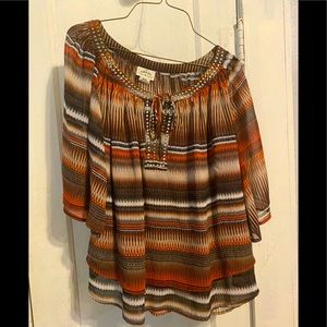 Fun Summer Sheer Western Cowgirl Blouse by Ariat